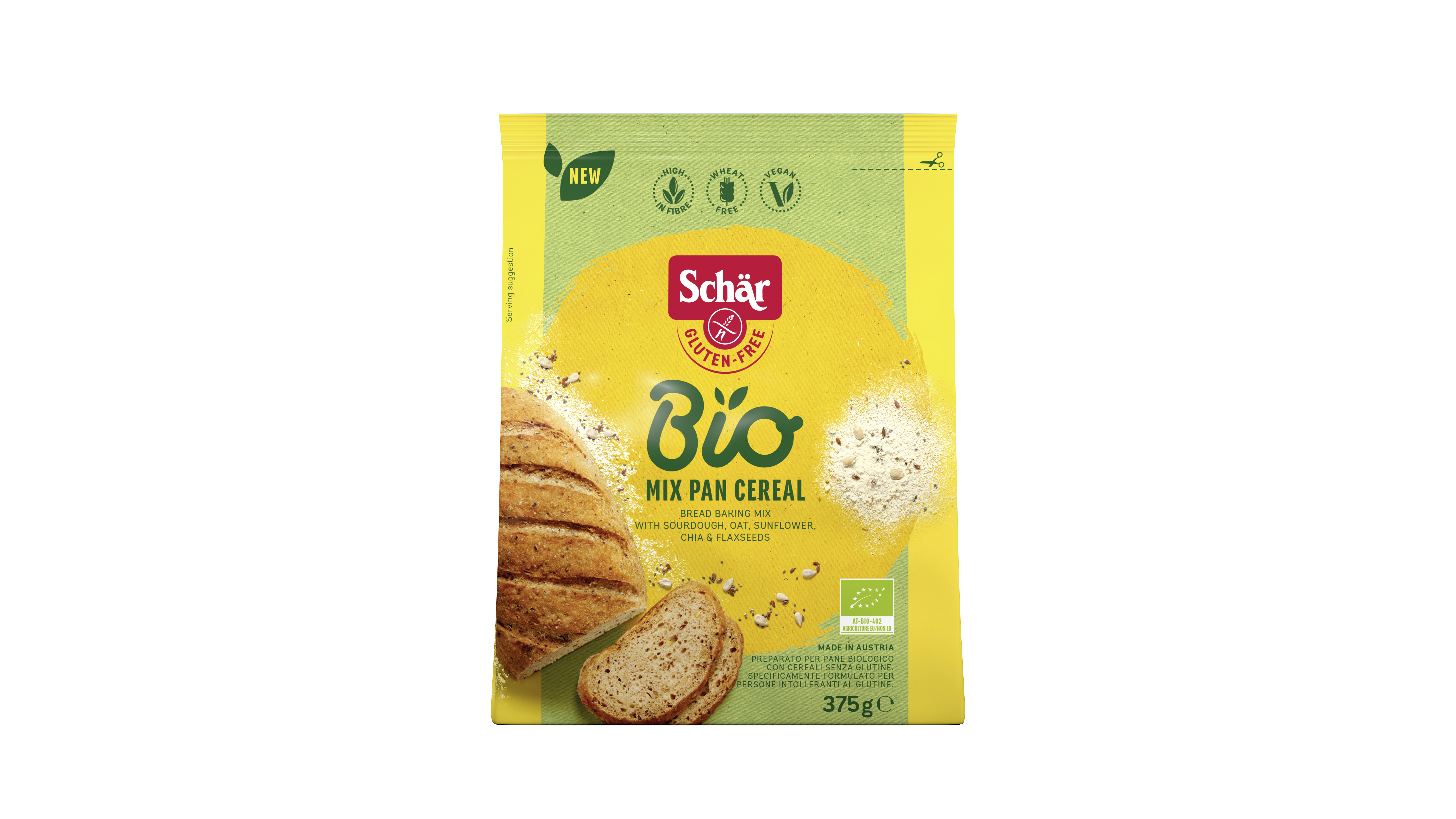 Schär BIO Mix Pan Cereal - BIO večzrnata mešanica za kruh 