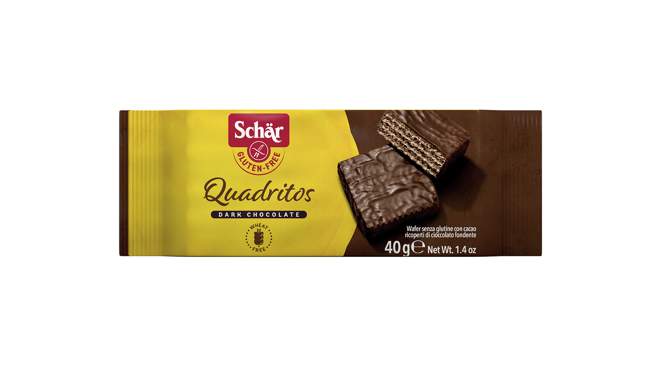 Brezglutenske napolitanke s temno čokolado – Quadritos