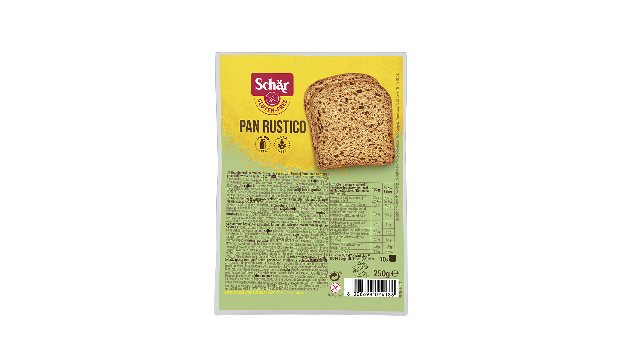 Brezglutenski črni kruh s semeni – Pan Rustico