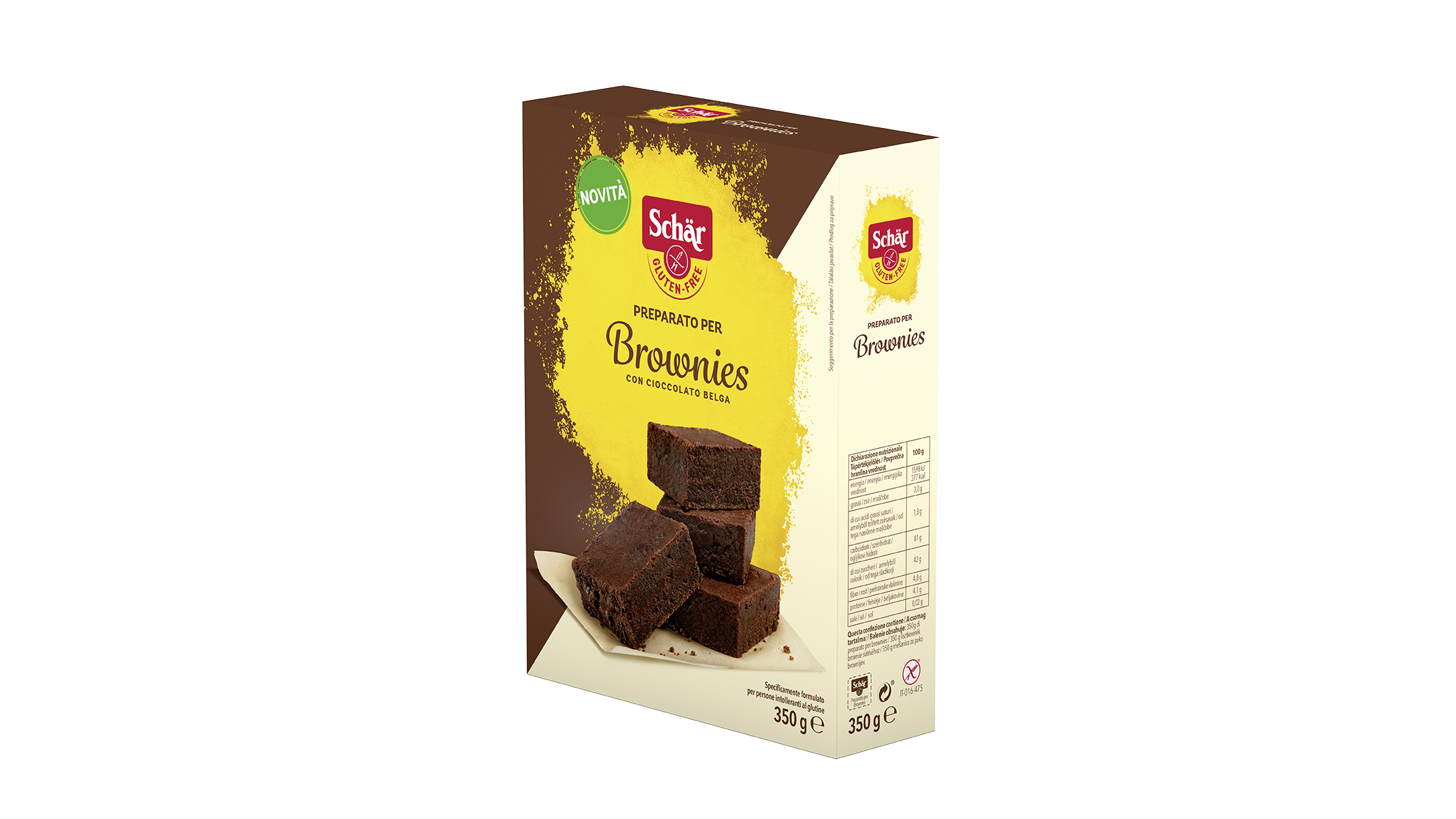 Brezglutenska mešanica za pripravo brownijev - Mix Brownies, 350 g